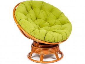 Кресло-качалка Papasan w 23/01 B с подушкой Cognac, флок Олива в Перми - perm.magazin-mebel74.ru | фото