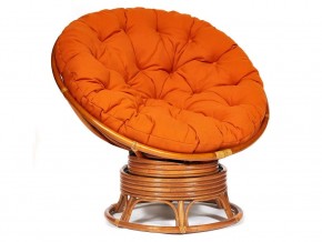 Кресло-качалка Papasan w 23/01 B с подушкой Cognac, ткань Оранжевый в Перми - perm.magazin-mebel74.ru | фото