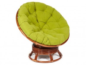 Кресло-качалка Papasan w 23/01 B с подушкой Pecan, флок Олива в Перми - perm.magazin-mebel74.ru | фото