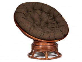 Кресло-качалка Papasan w 23/01 B с подушкой Pecan, ткань Коричневый в Перми - perm.magazin-mebel74.ru | фото