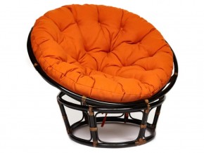 Кресло Papasan 23/01 W с подушкой Antique brown, ткань Оранжевый в Перми - perm.magazin-mebel74.ru | фото