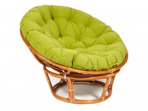 Кресло Papasan 23/01 W с подушкой Cognac, флок Олива в Перми - perm.magazin-mebel74.ru | фото