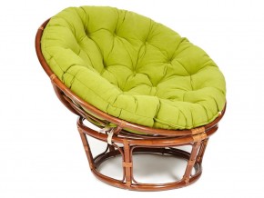 Кресло Papasan 23/01 W с подушкой Pecan, флок Олива в Перми - perm.magazin-mebel74.ru | фото