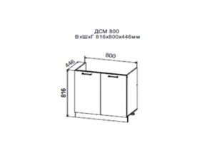 Шкаф нижний ДСМ800 под мойку в Перми - perm.magazin-mebel74.ru | фото